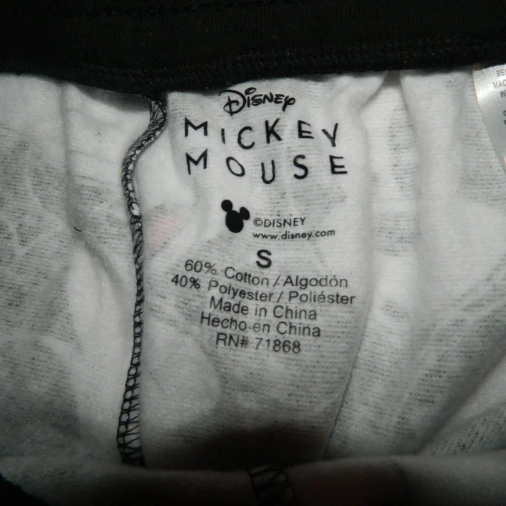 Disney Mickey Mouse Jogger Pajama Pants Sz S (U-35) - Picture 4 of 4